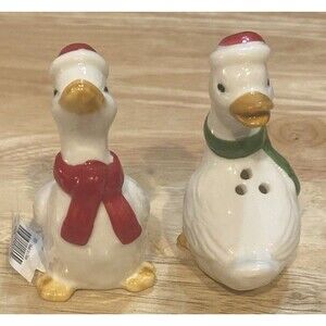Cracker Barrel Christmas Goose Salt & Pepper Shaker Set #SP049